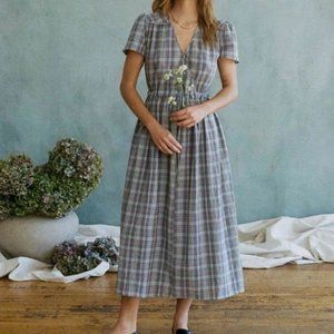 🆕Christy Dawn The Dawn Dress in Azure Hunter Plaid Size Small NWT